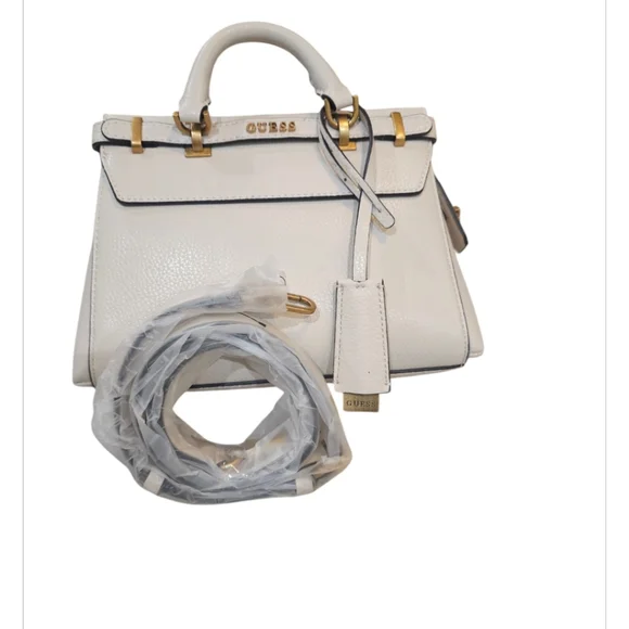 Guess Sestri Mini Beige Satchel Bag NWT - Picture 6 of 9